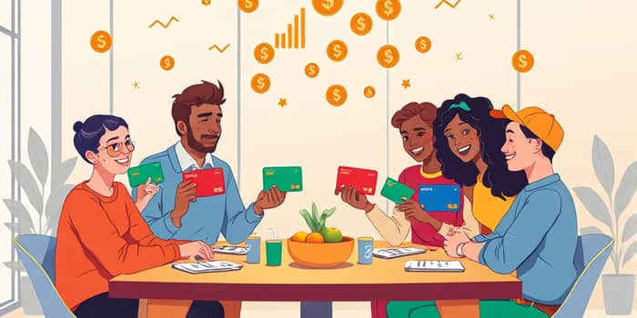 Utilize cartões adicionais para organização financeira familiar